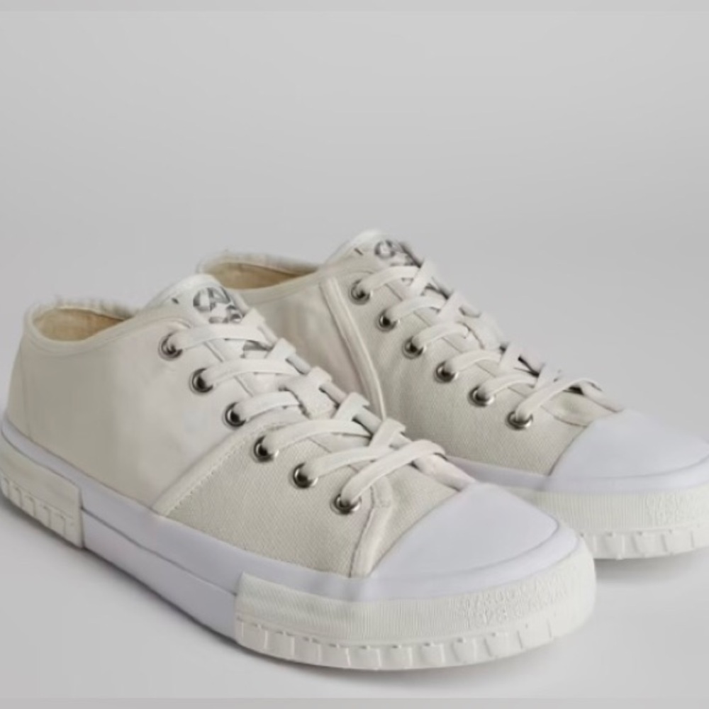 Camper Lab Twins Mens White Cotton Canvas Sneakers Tennis Shoes Size 39